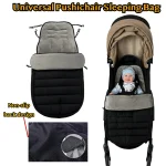 Sac de couchage universel poussette protection thermique bébé landau hiver automne antidérapant confortable doux fibre synthétique