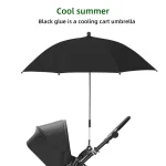 Parasol universel pliant pour poussette protection UV et pluie 360° ajustable léger compact durable style moderne