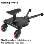 Adaptateur planche de marche universel poussette siège jogging bébé jumeaux accessoire sécurité durable ABS antidérapant