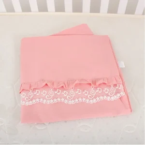 Couverture lit bébé princesse rose dentelle coton doux 4 saisons 5 pièces ensemble literie bébé fille universel Couverture lit bébé princesse rose dentelle coton doux 4 saisons 5 pièces ensemble literie bébé fille universel