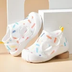 Chaussures bébé fille Summer Net baskets 13 ans enfants premiers marcheurs antidérapantes respirantes motifs colorés en maille et caoutchouc blanc