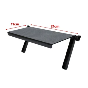 Étagère de rangement pour TV bureau et home cinéma support multifonction en plastique design moderne noir antidérapant portable Étagère de rangement pour TV bureau et home cinéma support multifonction en plastique design moderne noir antidérapant portable