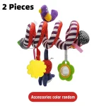 Jouets en peluche pour siège de voiture bébé jouets mobiles poussette hochets enroulables lit cadeau bébé 036 mois 2pcs Birds