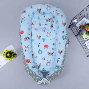 Cocon de sommeil bébé lit de voyage portable coton lavable nid de sommeil respirant 4 saisons sécurité bébé design moderne Fox