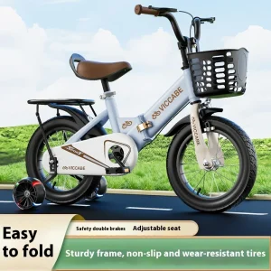 Vélo enfant 312 ans pliable VICCABE compact siège cuir synthétique panier design moderne facile à transporter Vélo enfant 312 ans pliable VICCABE compact siège cuir synthétique panier design moderne facile à transporter