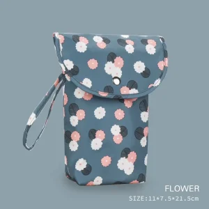 Sac à couches bébé organisateur réutilisable imperméable tissu humide/sec rangement maman transport vêtements couches jetables motif floral Sac à couches bébé organisateur réutilisable imperméable tissu humide/sec rangement maman transport vêtements couches jetables motif floral