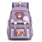 Sac à dos clown cirque numérique imprimé fille enfants école voyages style ludique polyester confortable compartiments multiples