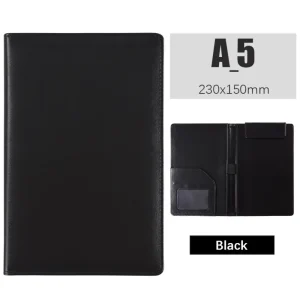 Portedocuments A5 en cuir PU portable compartiment carte espace stylo rangement documents style élégant noir Portedocuments A5 en cuir PU portable compartiment carte espace stylo rangement documents style élégant noir