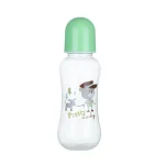 Biberon pour bébé Pretty Baby design animé cap vert transparent 250ml sans poignée idéal pour 036 mois