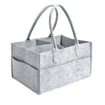 Organisateur bébé tissu panier rangement multiusages housse change table storage portable design moderne coloris gris