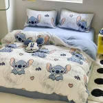 Lilo & Stitch couvrelit ensemble de literie housse de dessin animé moderne pour bébé 23 pièces avec taies d&rsquo;oreiller et coussin décoratif cadeau anniversaire