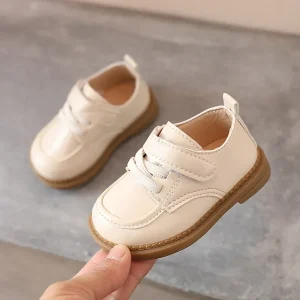 Chaussures bébé garçon printemps automne premiers marcheurs en cuir PU beige Velcro semelle caoutchouc Chaussures bébé garçon printemps automne premiers marcheurs en cuir PU beige Velcro semelle caoutchouc