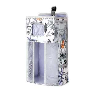 Organisateur suspendu pour couches bébé table à langer berceau et cadeaux Design floral tissu canvas facile à suspendre Organisateur suspendu pour couches bébé table à langer berceau et cadeaux Design floral tissu canvas facile à suspendre
