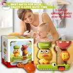 Jouet Moulin à Vent Canard Jeu d&rsquo;Eau Bain bébé 03 ans Interaction Sécurité ABS Accessoire Éveil Enfants Pratique Innovation