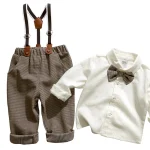 Ensemble chemise pantalon garçon KIDS TALES occasion spéciale 26 ans style classique coton confortable qualité premium
