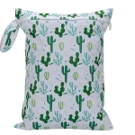 Sac de rangement polyester motif cactus sac humide lavable pour bébé organisation voyage