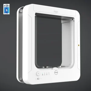 Porte électronique intelligente pour chat et chien coffrefort sécurisé capteur de micropuce rabat automatique accessoire hightech pour animaux de compagnie