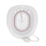 Kit de bain portable pliable universel siège de toilette ajustable chasse d&rsquo;eau manuelle lavabo portable soins bébé postpartum rose