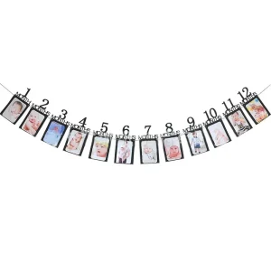 Guirlande Photo Anniversaire Bébé 1 An Fille Garçon Cadeau Mémorable Décoration Fête Mensuelle