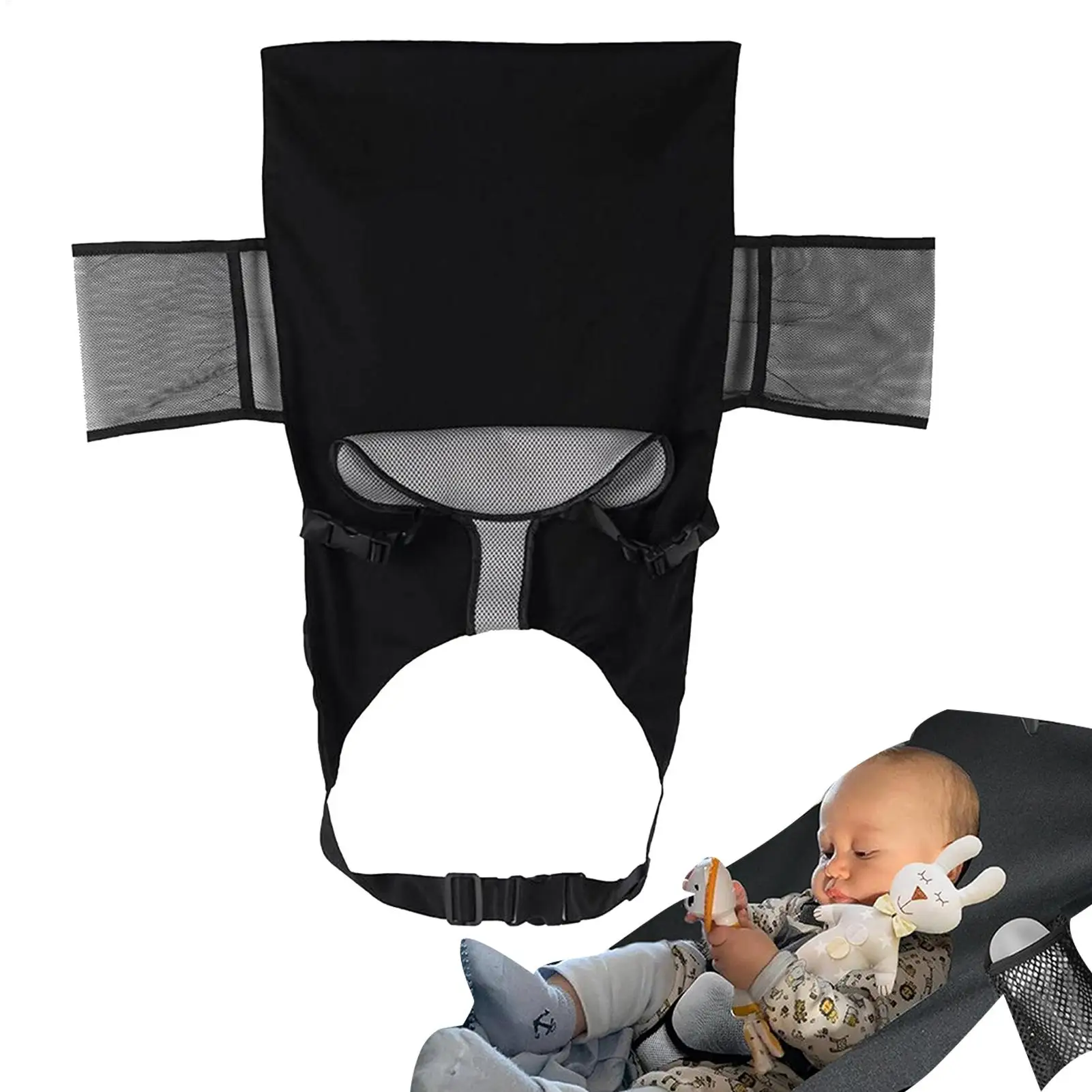 Lit d’avion de voyage pour bébé extension siège voiture reposepieds portable hamac berceau de sommeil pour enfants poche latérale design sécuritaire