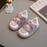 Chaussures de première marche d&rsquo;été pour bébés sandales de sport confortables antidérapantes nouvelle mode pour garçons et filles chaussures décontractées ajourées