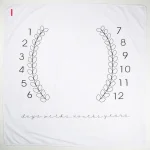 Couverture de jalon bébé accessoire photo toile de fond calendrier cadeau naissance tapis de présentation 100x100cm design moderne minimalist motifs géométriques polyester unisexe