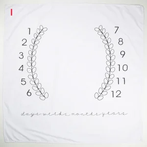 Couverture de jalon bébé accessoire photo toile de fond calendrier cadeau naissance tapis de présentation 100x100cm design moderne minimalist motifs géométriques polyester unisexe