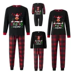 Famille pyjamas Noël ensemble mère enfants renne imprimé hauts pants vêtements nuit fête cosy bébé cadeau