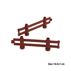 Maquette Clôture Miniature 2pcs Ensembles de Construction Jouets Bébé Accessoires Poussette Cadeau Éducatif Brique Compatible Lego