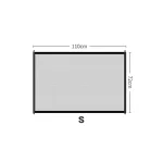 Barrière de sécurité portative pour bébé et animaux clôture en maille magique portable noire 110×72 cm antidérapante facile à installer design moderne