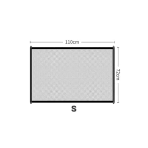 Barrière de sécurité portative pour bébé et animaux clôture en maille magique portable noire 110×72 cm antidérapante facile à installer design moderne Barrière de sécurité portative pour bébé et animaux clôture en maille magique portable noire 110×72 cm antidérapante facile à installer design moderne