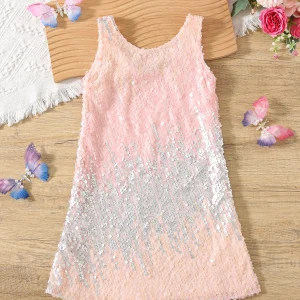 Robe de princesse européenne et américaine pour filles style pompadour paillettes graduelles fleurs 46 ans polyester confortable élégant événements cérémonies Robe de princesse européenne et américaine pour filles style pompadour paillettes graduelles fleurs 46 ans polyester confortable élégant événements cérémonies