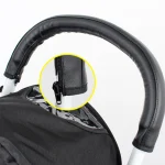 Housse protection poignée poussette cuir PU étui accoudoir chariot fermeture éclair accessoire bébé