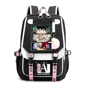 Sac à dos anime académie des héros Todoroki Bakugou Deku école adolescents filles garçons sac à dos USB design pop culture jeunesse