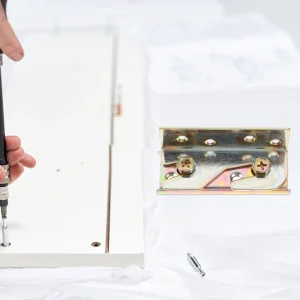 Connecteurs lit bébé robustes galvanisés antirouille supports cadre bois attaches rail réparation 4 pièces Connecteurs lit bébé robustes galvanisés antirouille supports cadre bois attaches rail réparation 4 pièces