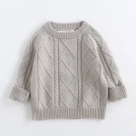 Ensemble pull bébé nouveauné garçon fille 2 pièces tricoté automne hiver vêtement confortable doux bébé 03 ans