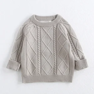 Ensemble pull bébé nouveauné garçon fille 2 pièces tricoté automne hiver vêtement confortable doux bébé 03 ans