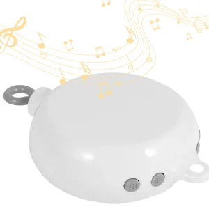 Hautparleur Bluetooth portable pour bébé musique relaxante design moderne blanc 3 boutons de commande Hautparleur Bluetooth portable pour bébé musique relaxante design moderne blanc 3 boutons de commande