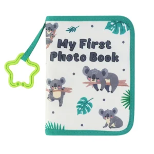 Album photo bébé soft cover star closure koala design first year milestone baby memory book wipeable surface durable family keepsake gift