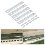 Repères de jardin en plastique blanc moderne perforés design minimaliste durables accessoires jardinage parents écolos