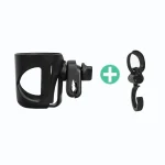 Portegobelet universel pour poussette et vélo support en plastique robuste design moderne noir sécuritaire et pratique pour transport de boissons