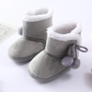 Bottes de neige d&rsquo;hiver bébé chaussons antidérapants semelle souple garde au chaud velours douillet 13 ans