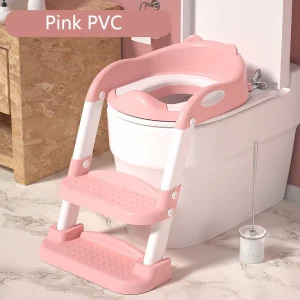 Échelle pliante toilette bébé réducteur toilettes enfants siège potty escalier ajustable design sécuritaire et confortable en PVC rose Échelle pliante toilette bébé réducteur toilettes enfants siège potty escalier ajustable design sécuritaire et confortable en PVC rose