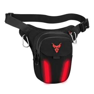 Sac à hanche Moto LED waterproof bandoulière randonnée sécurité style urbain portable