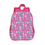 Sac à dos pour enfants style ludique motifs colorés rose vif 30 cm de hauteur idéal pour l&rsquo;école