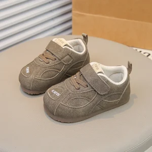 Chaussures de marche bébé baskets bout souple antidérapantes confortables style mode 2023 pour garçons et filles 13 ans couleur gris Chaussures de marche bébé baskets bout souple antidérapantes confortables style mode 2023 pour garçons et filles 13 ans couleur gris