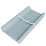 Coussin à langer portable bébé table à langer sécurisée tapis d&rsquo;allaitement doux imperméable sangle de fixation style moderne bleu clair