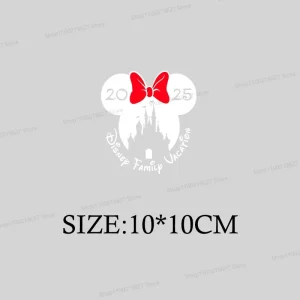 Patchs Mickey Famille 2025 Disney transfert chaleur pour vêtements enfants femmes personnalisé handmade respectueux environnement durable