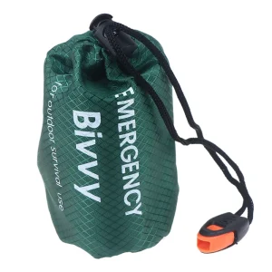 Sac de bivouac d&rsquo;urgence camping randonnée survie extérieur compact portatif imperméable durable
