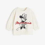 Sweatshirt bébé Minnie Mouse en coton doux design décontracté idéal pour les fans de Disney